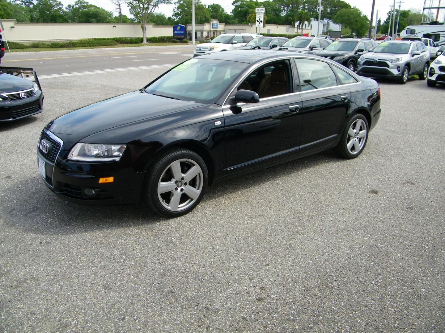 2008 Black /Saddle Audi A6 3.2 with Tiptronic (WAUDH74F18N) with an 3.1L V6 DOHC 24V engine, 6-Speed Automatic Overdrive transmission, located at 4000 Bee Ridge Road, Sarasota, FL, 34233, (941) 926-0300, 27.298664, -82.489151 - Photo#0